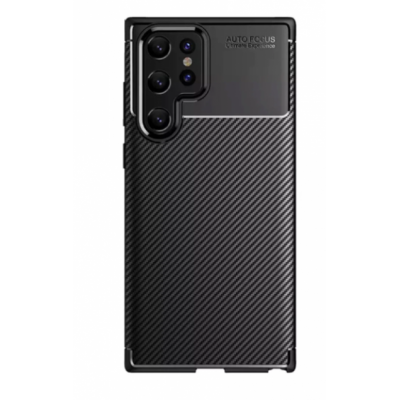 Husa Samsung Galaxy S22 Ultra, Carbon Rugged, Silicon, Negru